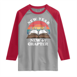Funny Six Seven Meme Raglan Shirt New Year New 67 Chapter TS14 Sport Gray Red Print Your Wear
