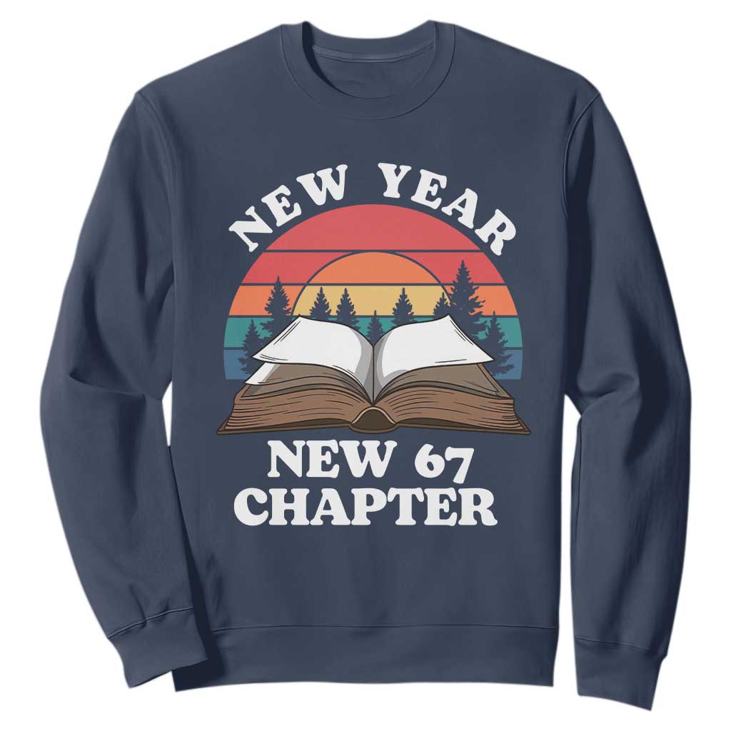 Funny Six Seven Meme Sweatshirt New Year New 67 Chapter TS14 Navy Print Your Wear