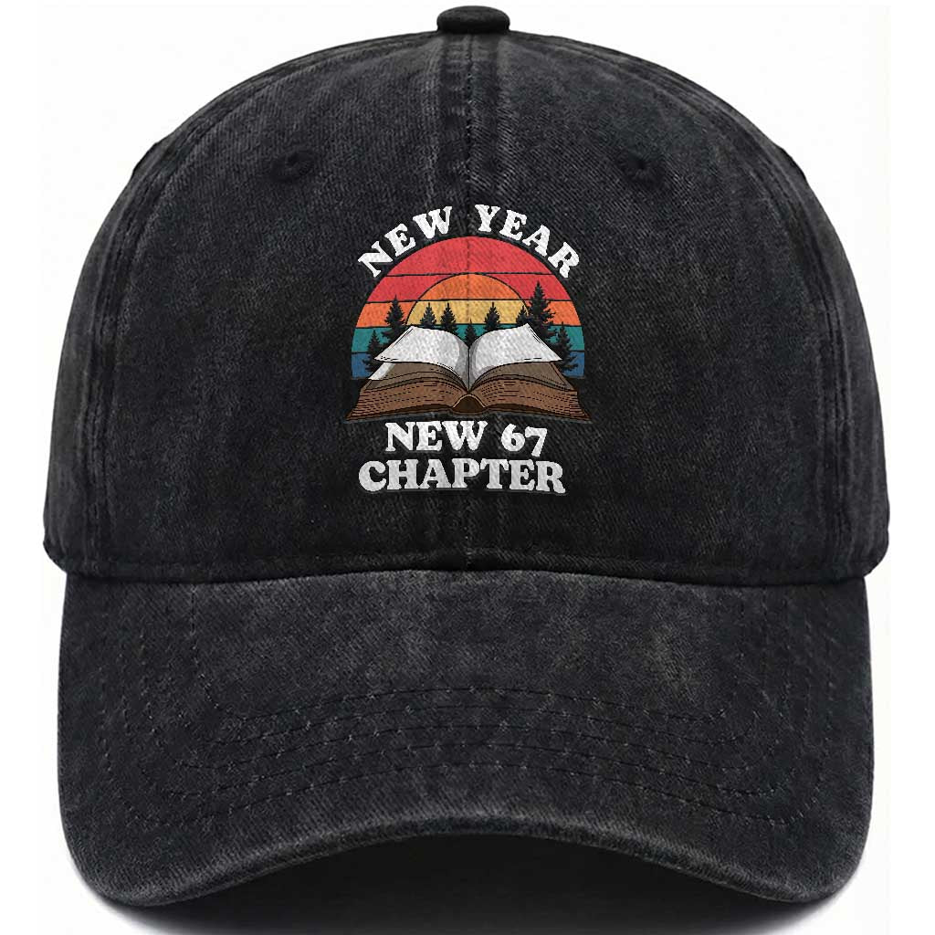 Funny Six Seven Meme Washed Cotton Baseball Cap New Year New 67 Chapter TS14 Washed Cap Universal Fit Black Print Your Wear