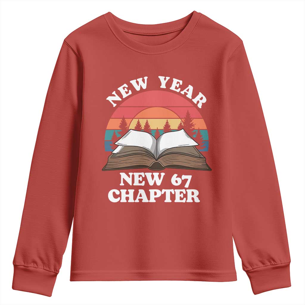 Funny Six Seven Meme Youth Sweatshirt New Year New 67 Chapter TS14 Red Print Your Wear