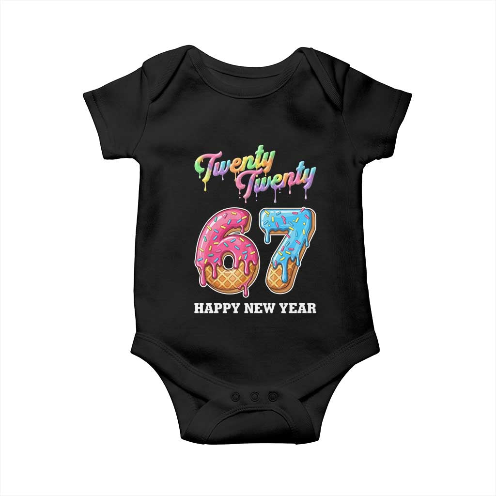 67 Six Seven Meme Baby Onesie New Year 2026 Ice Cream Drip TS14 Black Print Your Wear
