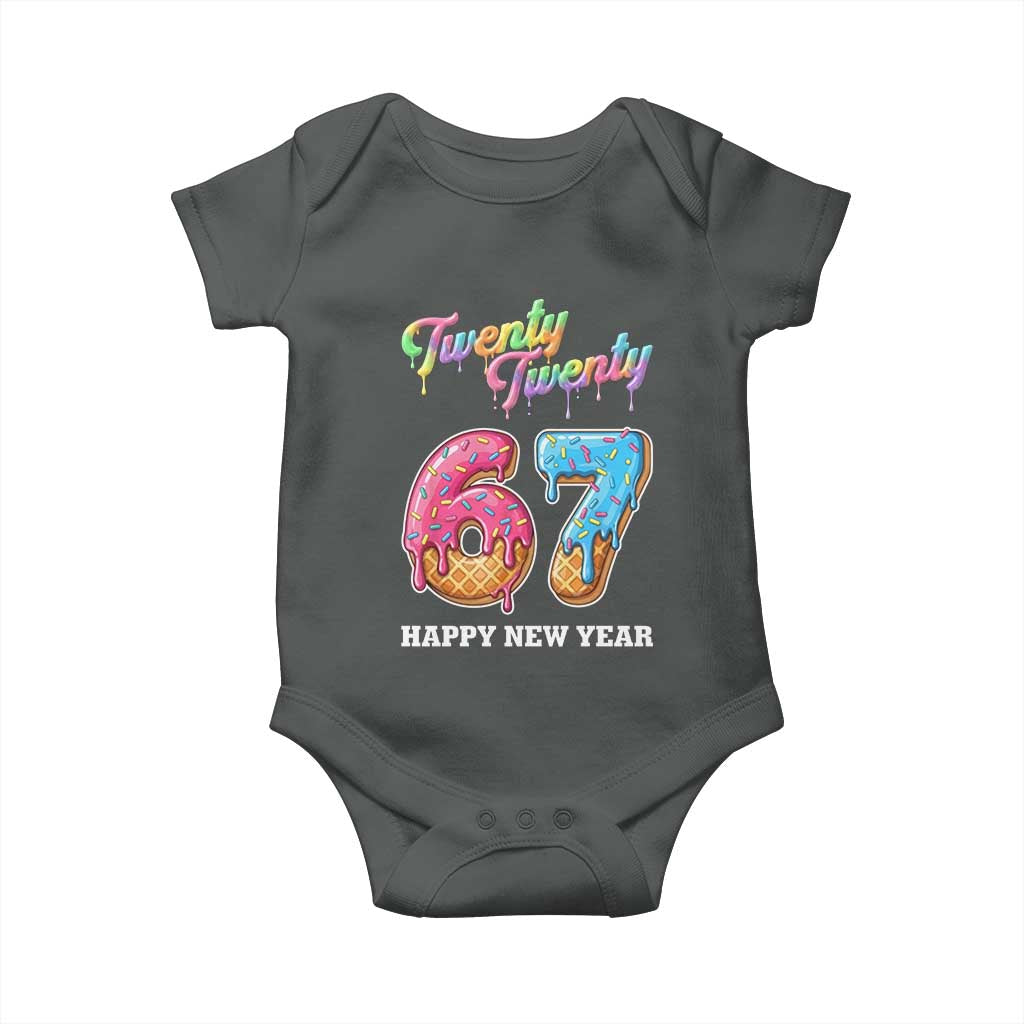 67 Six Seven Meme Baby Onesie New Year 2026 Ice Cream Drip TS14 Dark Heather Print Your Wear