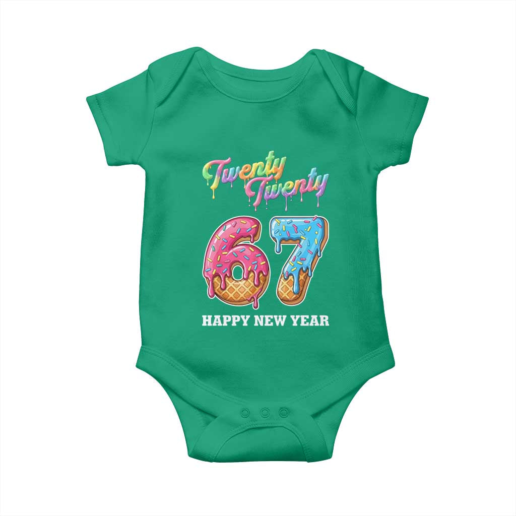 67 Six Seven Meme Baby Onesie New Year 2026 Ice Cream Drip TS14 Irish Green Print Your Wear