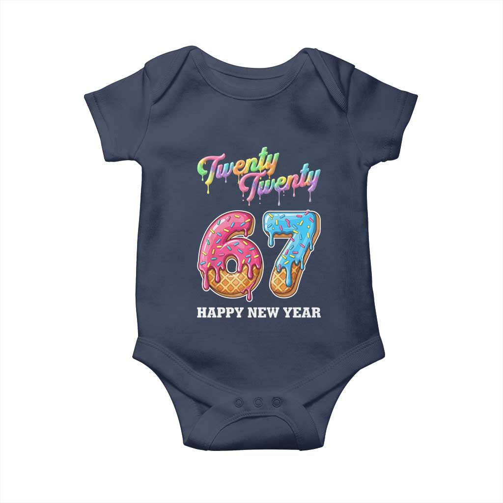 67 Six Seven Meme Baby Onesie New Year 2026 Ice Cream Drip TS14 Navy Print Your Wear