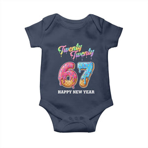 67 Six Seven Meme Baby Onesie New Year 2026 Ice Cream Drip TS14 Navy Print Your Wear