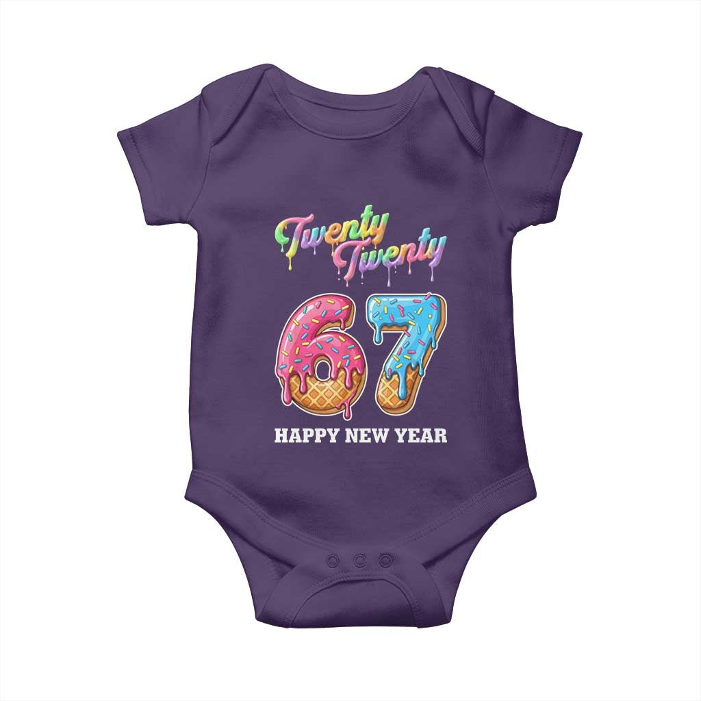 67 Six Seven Meme Baby Onesie New Year 2026 Ice Cream Drip TS14 Purple Print Your Wear