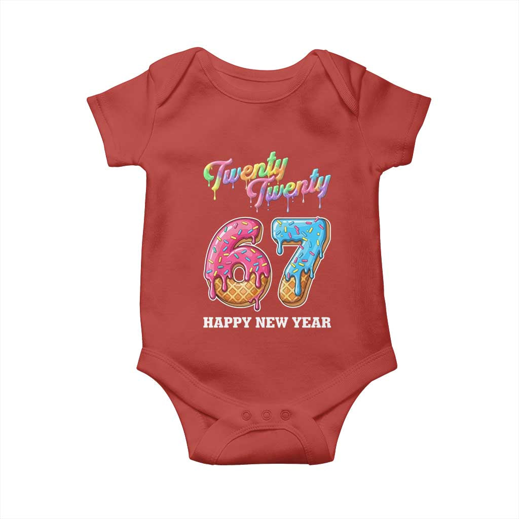 67 Six Seven Meme Baby Onesie New Year 2026 Ice Cream Drip TS14 Red Print Your Wear