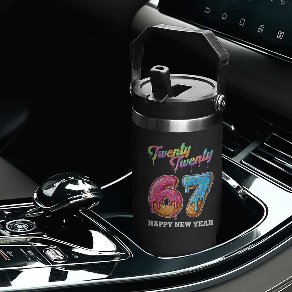 67 Six Seven Meme Flip Straw Tumbler New Year 2026 Ice Cream Drip TS14 Print Your Wear