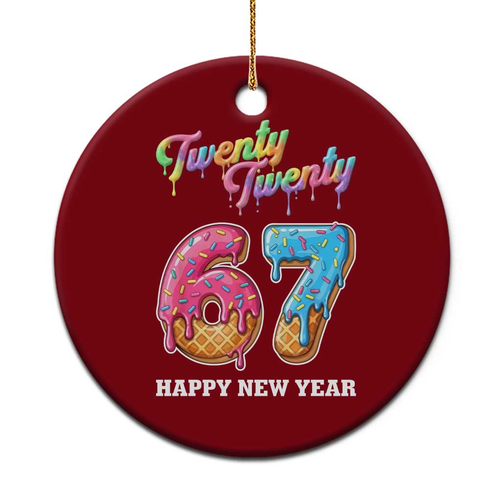 67 Six Seven Meme Ceramic Ornament New Year 2026 Ice Cream Drip TS14 1pc Red Print Your Wear