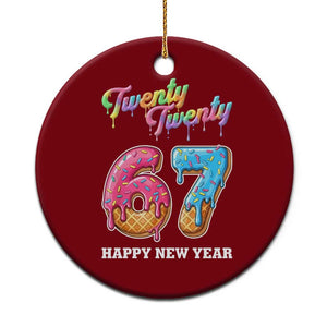 67 Six Seven Meme Ceramic Ornament New Year 2026 Ice Cream Drip TS14 1pc Red Print Your Wear