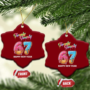 67 Six Seven Meme Ceramic Ornament New Year 2026 Ice Cream Drip TS14 Print Your Wear