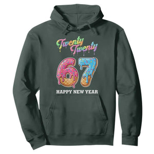 67 Six Seven Meme Hoodie New Year 2026 Ice Cream Drip TS14 Dark Forest Green Print Your Wear