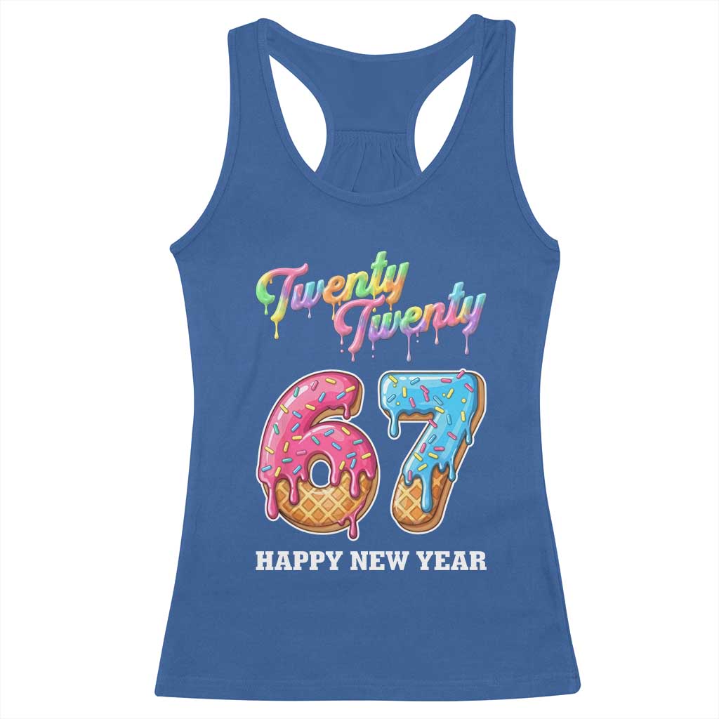 67 Six Seven Meme Racerback Tank Top New Year 2026 Ice Cream Drip TS14 Royal Blue Print Your Wear