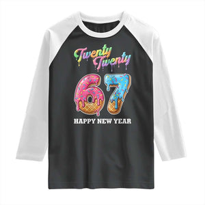67 Six Seven Meme Raglan Shirt New Year 2026 Ice Cream Drip TS14 Black White Print Your Wear