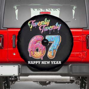 67 Six Seven Meme Spare Tire Cover New Year 2026 Ice Cream Drip TS14 Black Print Your Wear