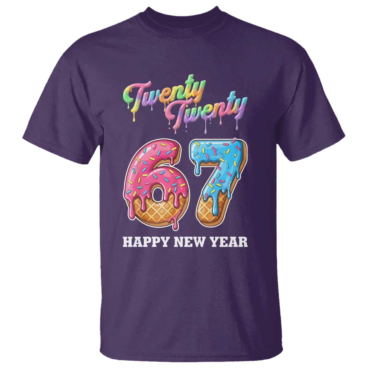 67 Six Seven Meme T Shirt New Year 2026 Ice Cream Drip TS14 Purple Print Your Wear
