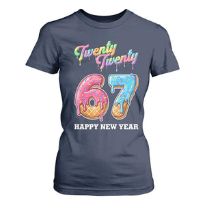 67 Six Seven Meme T Shirt For Women New Year 2026 Ice Cream Drip TS14 Navy Print Your Wear