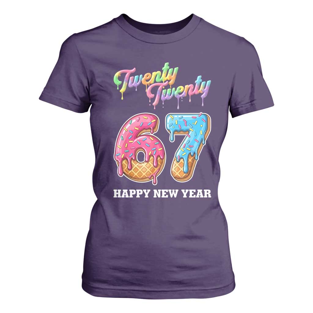 67 Six Seven Meme T Shirt For Women New Year 2026 Ice Cream Drip TS14 Purple Print Your Wear