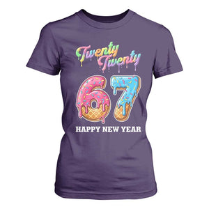 67 Six Seven Meme T Shirt For Women New Year 2026 Ice Cream Drip TS14 Purple Print Your Wear