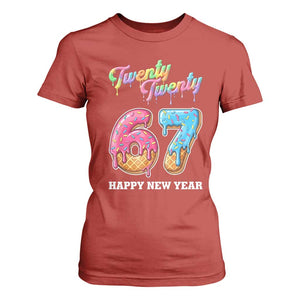 67 Six Seven Meme T Shirt For Women New Year 2026 Ice Cream Drip TS14 Red Print Your Wear
