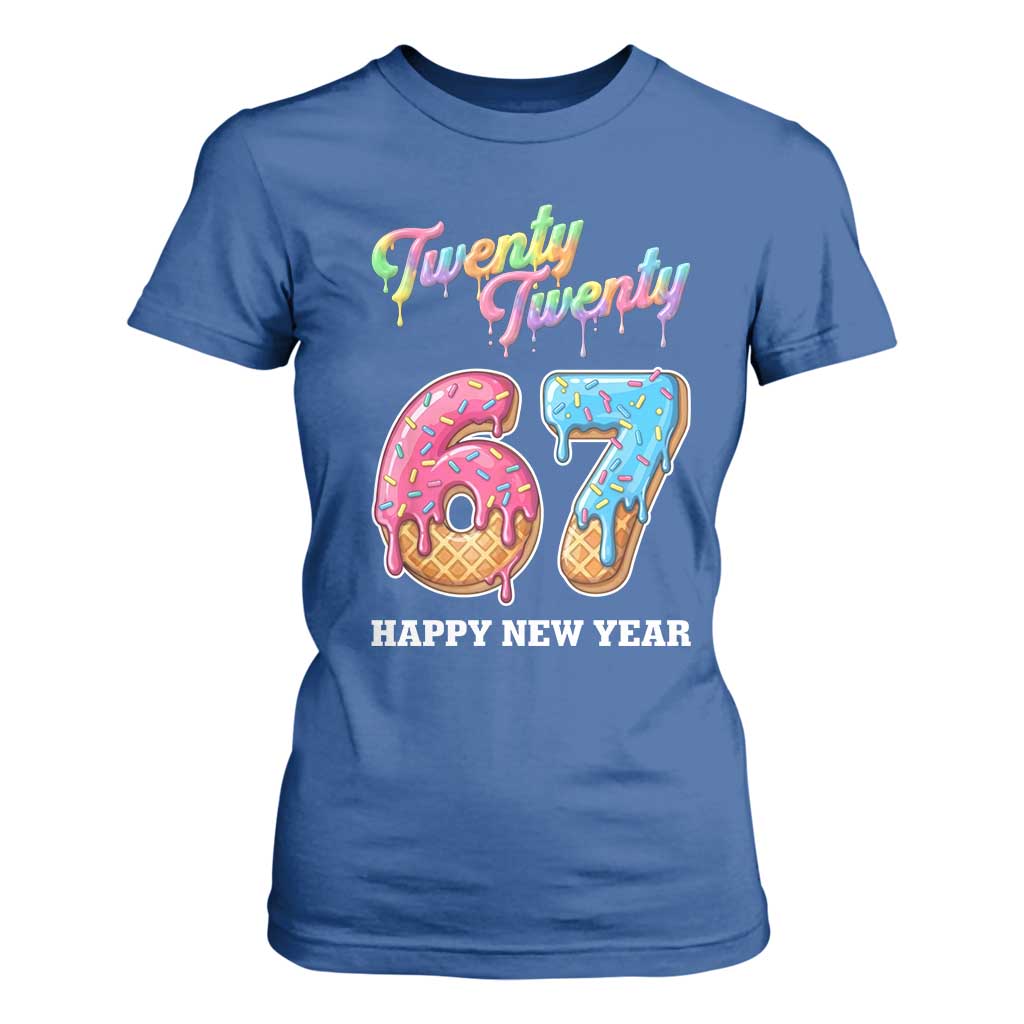 67 Six Seven Meme T Shirt For Women New Year 2026 Ice Cream Drip TS14 Royal Blue Print Your Wear