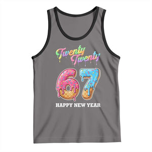 67 Six Seven Meme Tank Top New Year 2026 Ice Cream Drip TS14 Deep Heather Black Print Your Wear