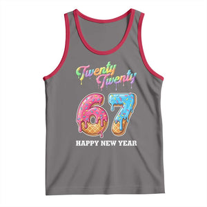 67 Six Seven Meme Tank Top New Year 2026 Ice Cream Drip TS14 Deep Heather Red Print Your Wear