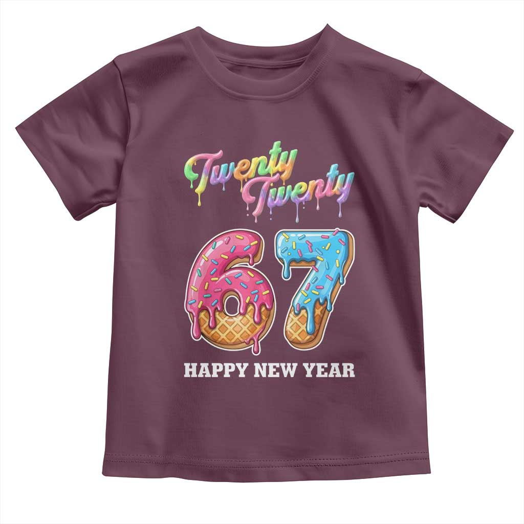 67 Six Seven Meme Toddler T Shirt New Year 2026 Ice Cream Drip TS14 Maroon Print Your Wear