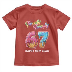 67 Six Seven Meme Toddler T Shirt New Year 2026 Ice Cream Drip TS14 Red Print Your Wear