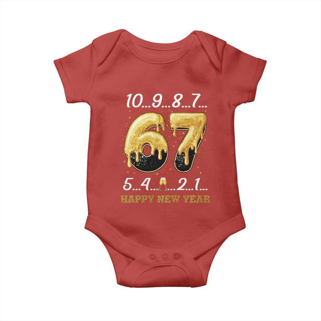 67 Six Seven Meme Baby Onesie Happy New Year 2026 TS14 Red Print Your Wear