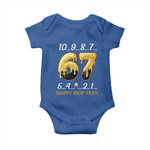 67 Six Seven Meme Baby Onesie Happy New Year 2026 TS14 Royal Blue Print Your Wear