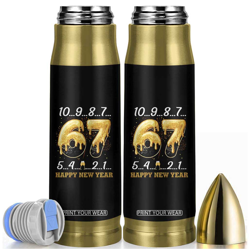 67 Six Seven Meme Bullet Tumbler Happy New Year 2026 TS14 Black Print Your Wear