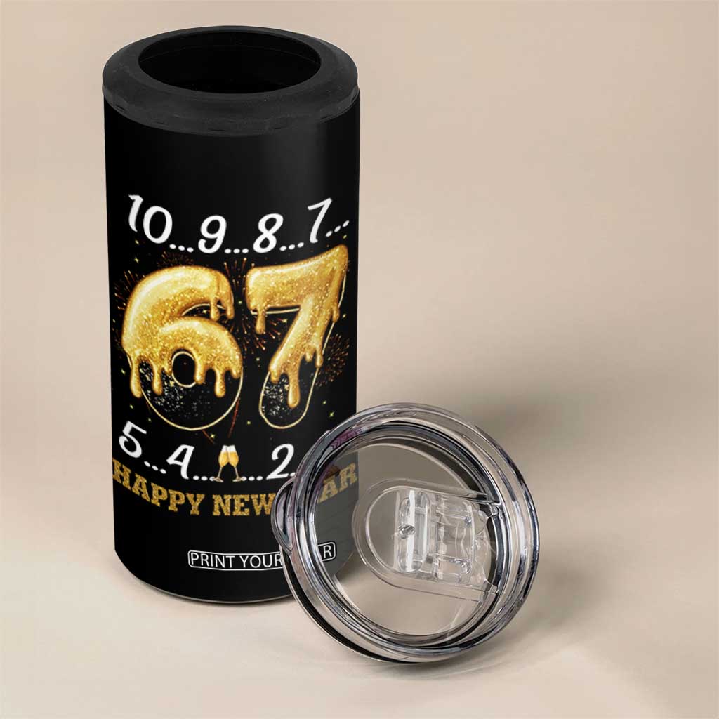 67 Six Seven Meme 4 in 1 Can Cooler Tumbler Happy New Year 2026 TS14 Print Your Wear