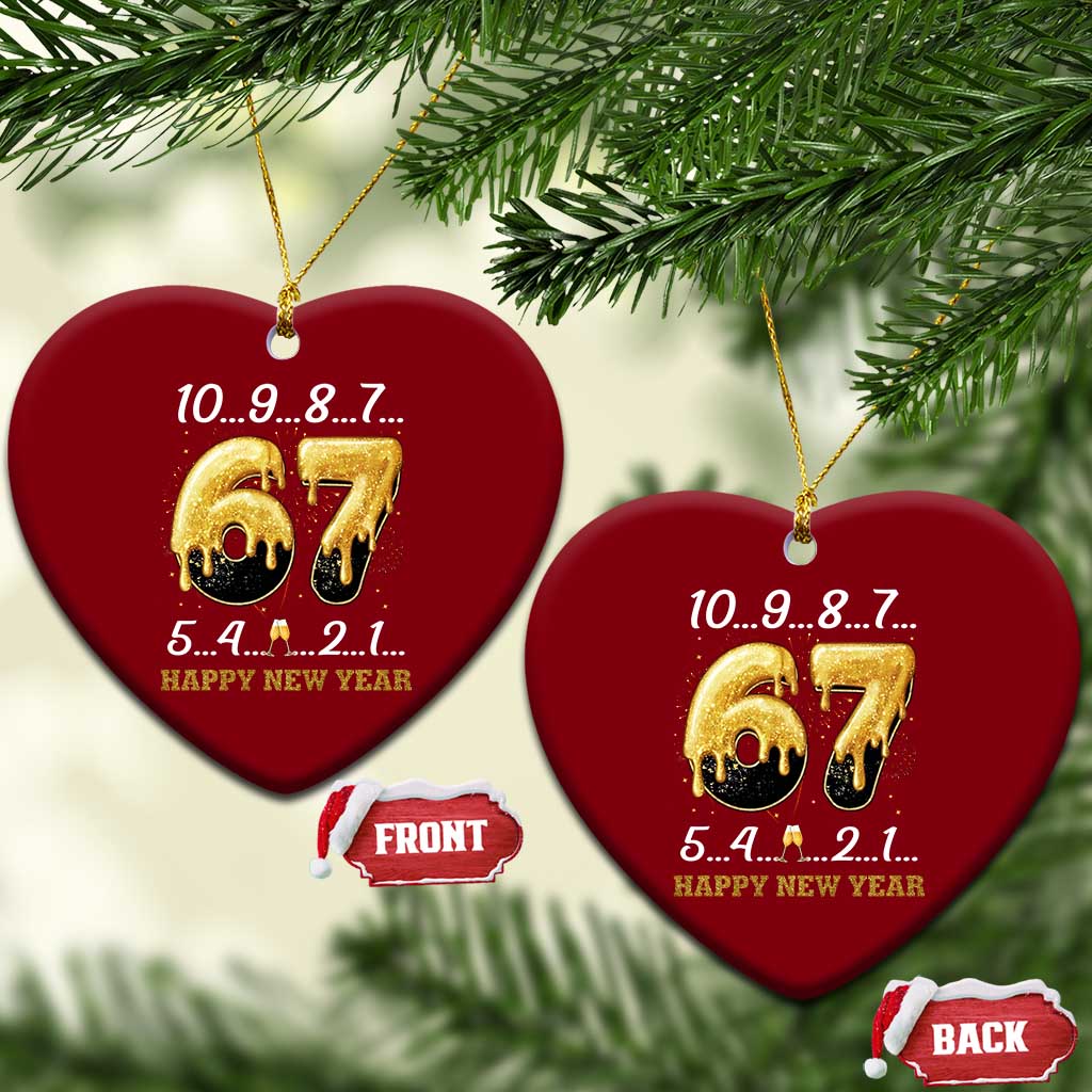 67 Six Seven Meme Ceramic Ornament Happy New Year 2026 TS14 Print Your Wear