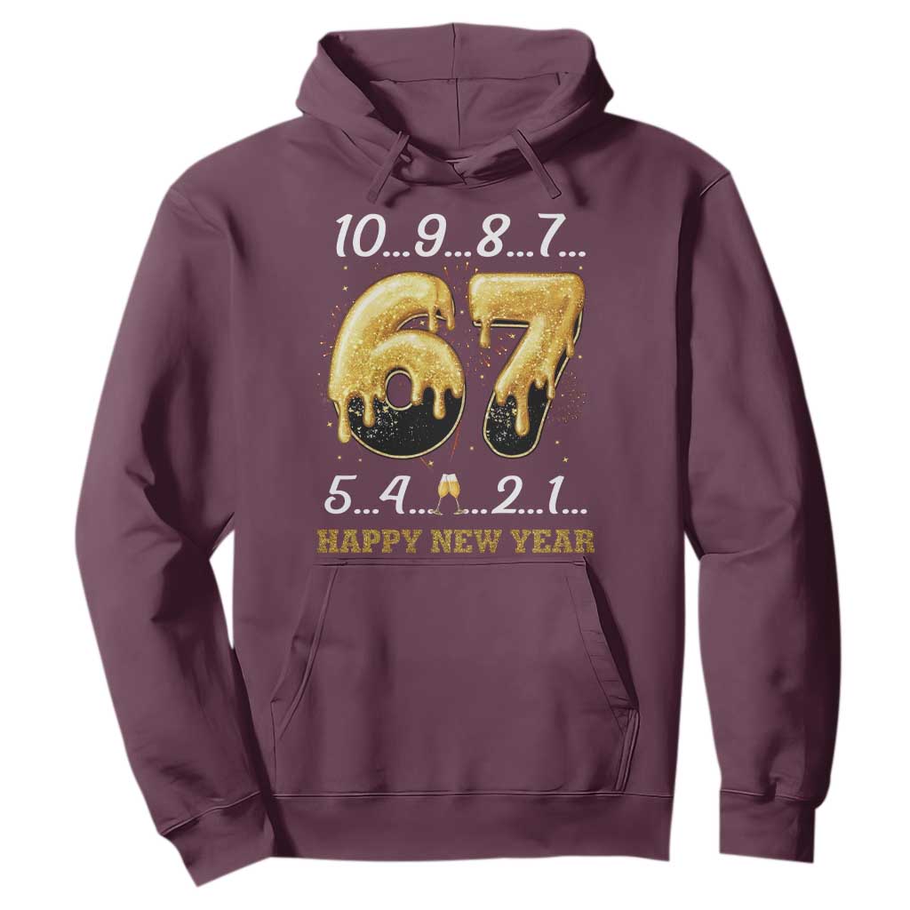 67 Six Seven Meme Hoodie Happy New Year 2026 TS14 Maroon Print Your Wear