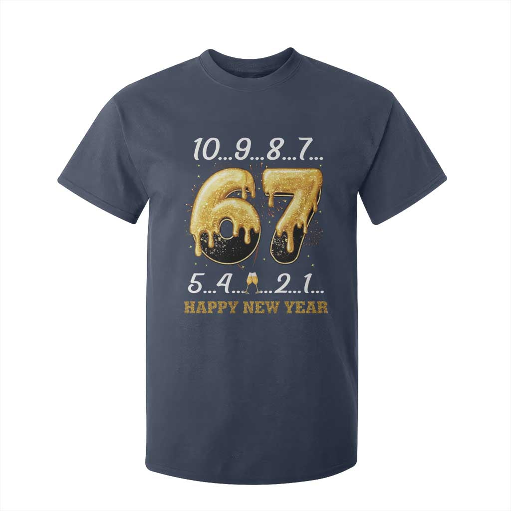 67 Six Seven Meme T Shirt For Kid Happy New Year 2026 TS14 Navy Print Your Wear