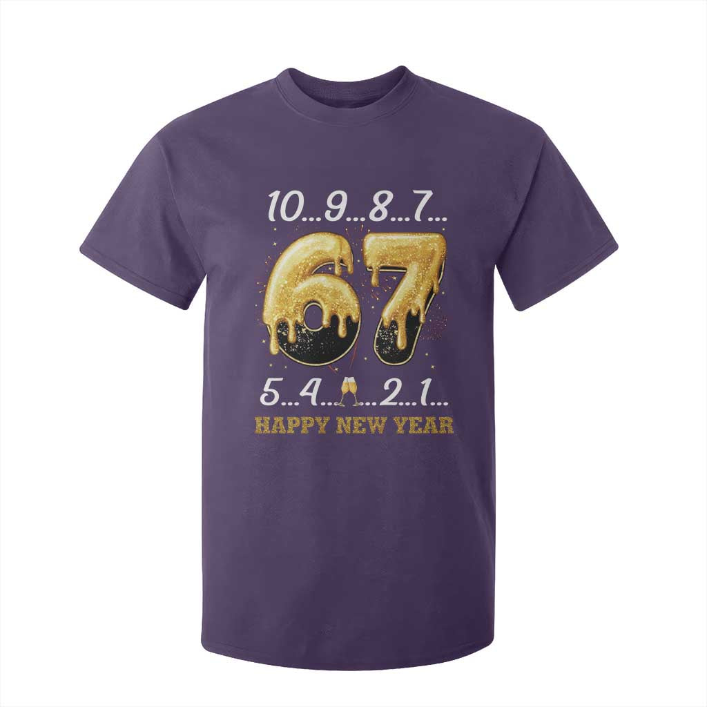 67 Six Seven Meme T Shirt For Kid Happy New Year 2026 TS14 Purple Print Your Wear