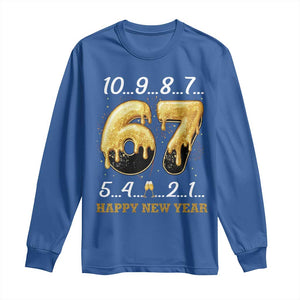 67 Six Seven Meme Long Sleeve Shirt Happy New Year 2026 TS14 Royal Blue Print Your Wear