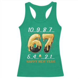 67 Six Seven Meme Racerback Tank Top Happy New Year 2026 TS14 Irish Green Print Your Wear
