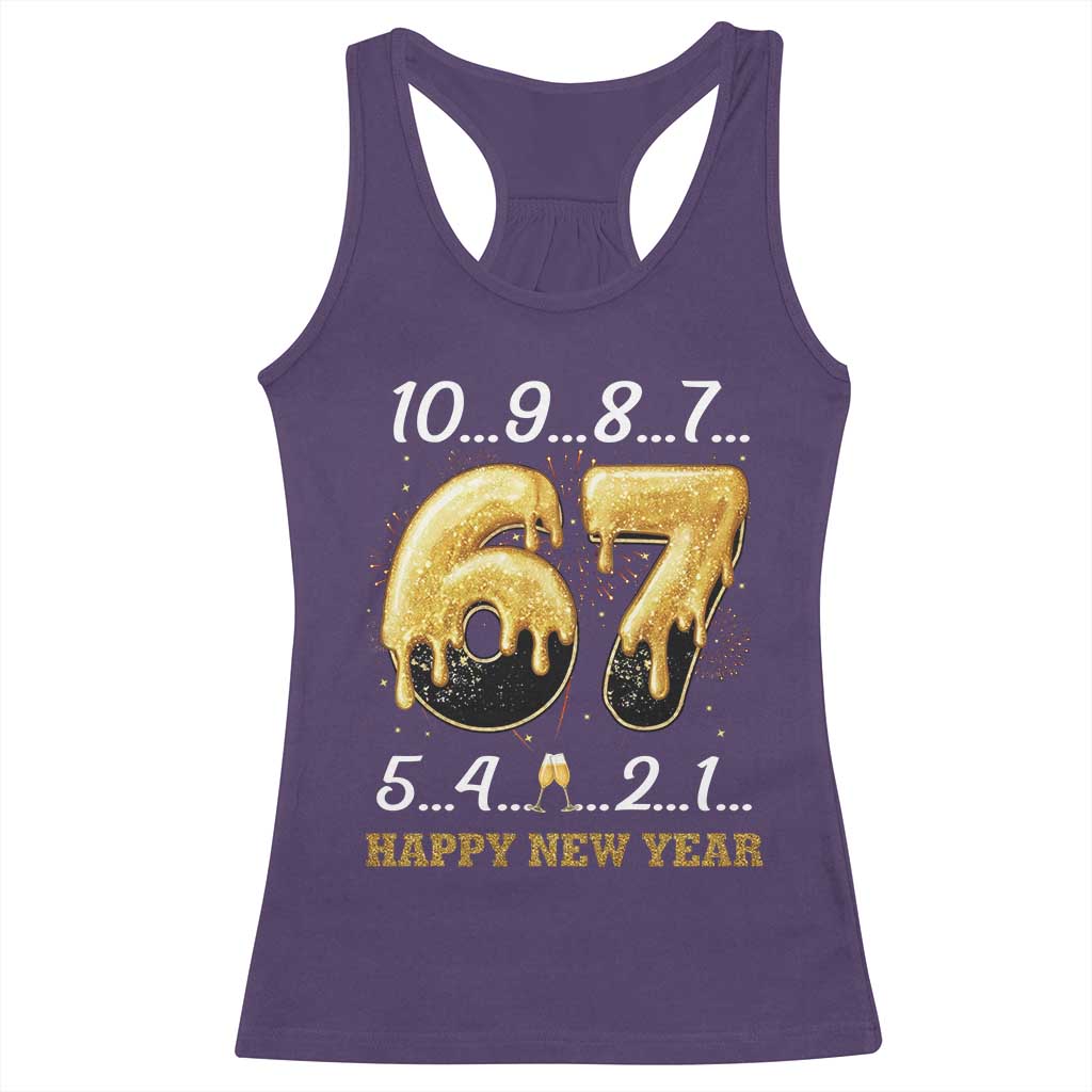 67 Six Seven Meme Racerback Tank Top Happy New Year 2026 TS14 Purple Print Your Wear