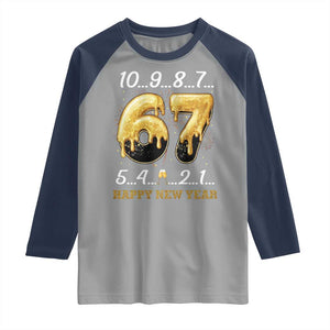 67 Six Seven Meme Raglan Shirt Happy New Year 2026 TS14 Sport Gray Navy Print Your Wear