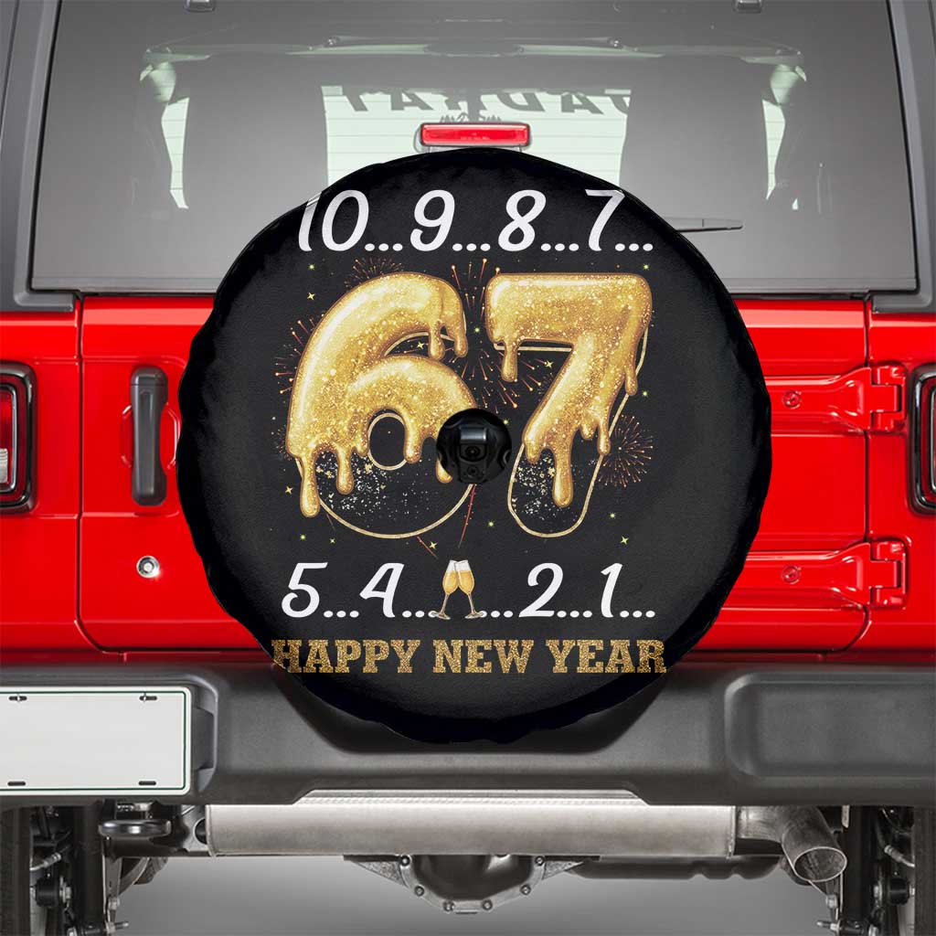 67 Six Seven Meme Spare Tire Cover Happy New Year 2026 TS14 Black Print Your Wear