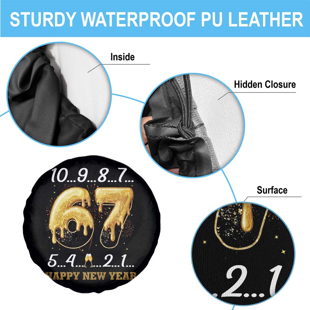 67 Six Seven Meme Spare Tire Cover Happy New Year 2026 TS14 Print Your Wear