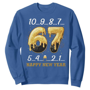 67 Six Seven Meme Sweatshirt Happy New Year 2026 TS14 Royal Blue Print Your Wear
