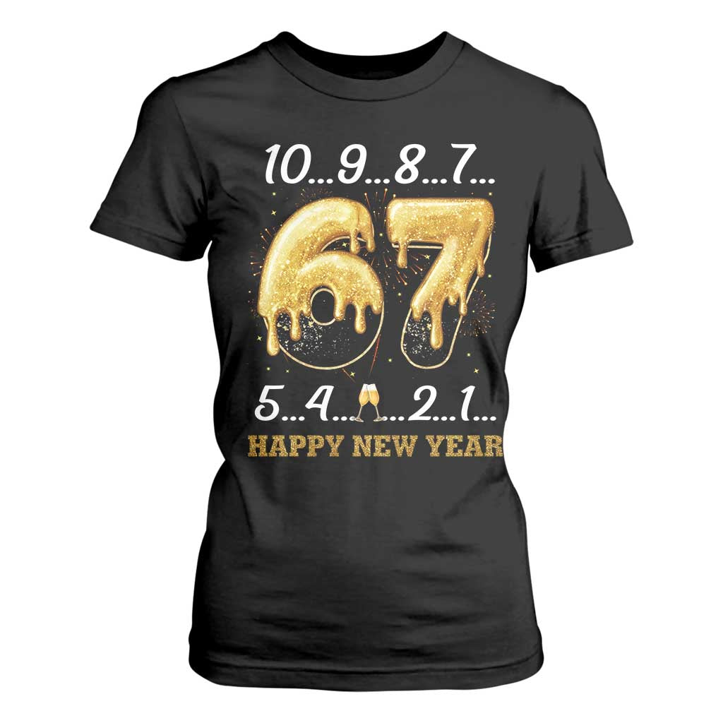 67 Six Seven Meme T Shirt For Women Happy New Year 2026 TS14 Black Print Your Wear