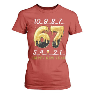 67 Six Seven Meme T Shirt For Women Happy New Year 2026 TS14 Red Print Your Wear