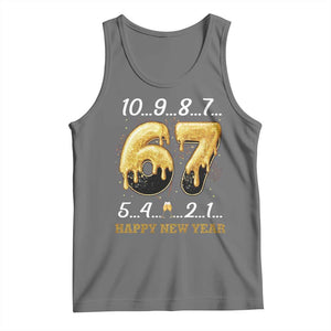 67 Six Seven Meme Tank Top Happy New Year 2026 TS14 Black Heather Print Your Wear