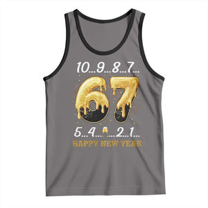 67 Six Seven Meme Tank Top Happy New Year 2026 TS14 Deep Heather Black Print Your Wear