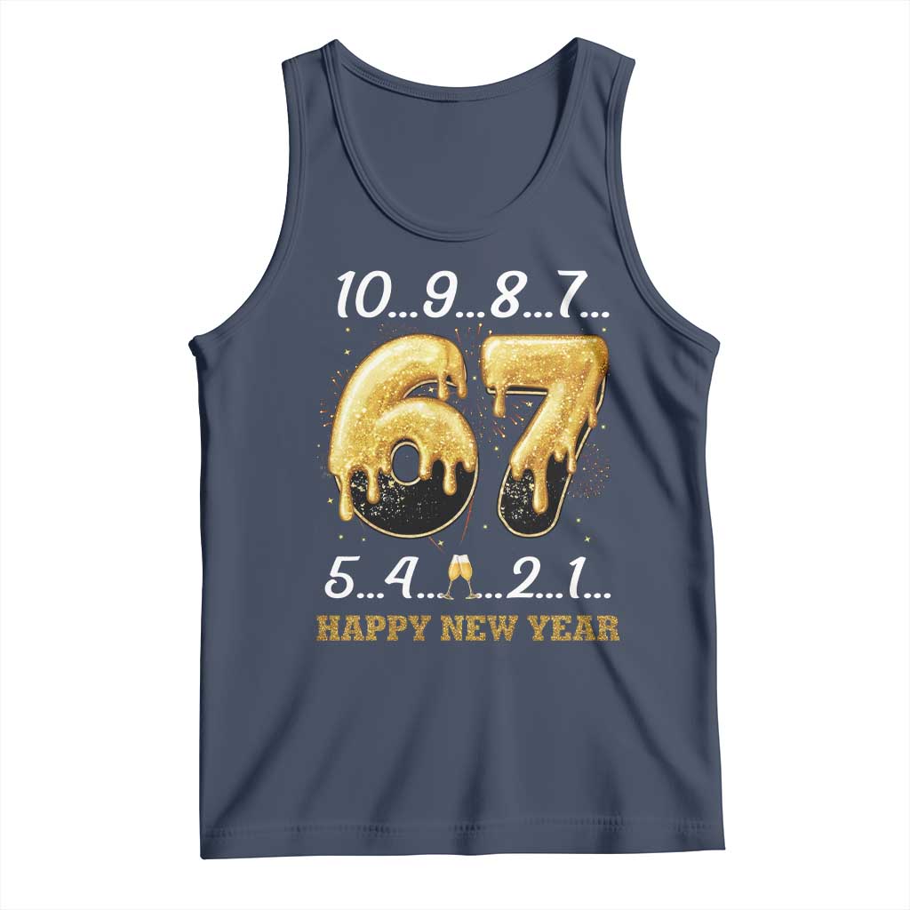 67 Six Seven Meme Tank Top Happy New Year 2026 TS14 Navy Print Your Wear