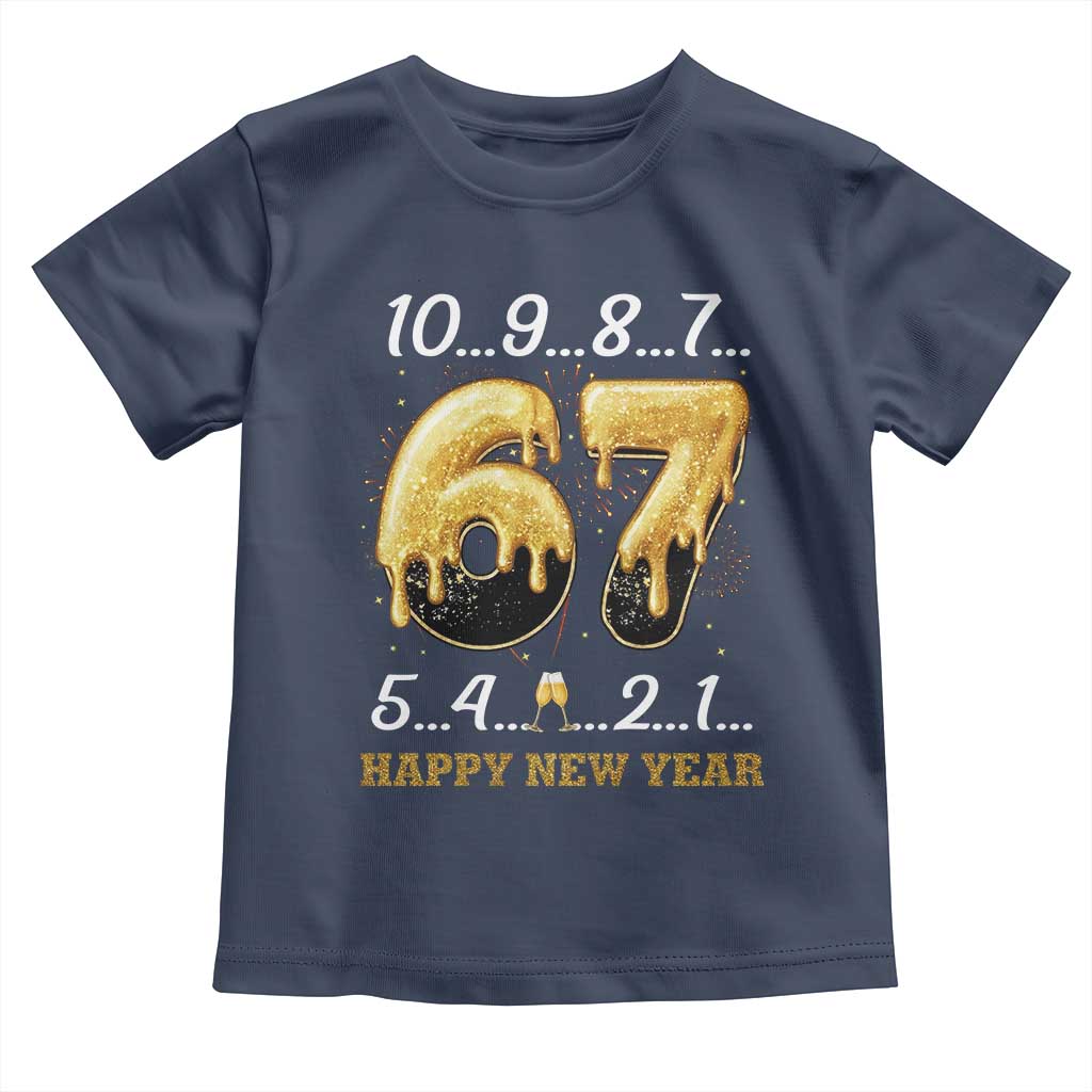 67 Six Seven Meme Toddler T Shirt Happy New Year 2026 TS14 Navy Print Your Wear